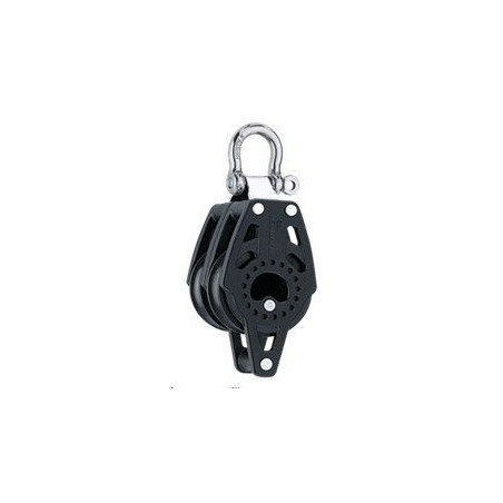 HARKEN - BLOCK 40 MM DOUBLE WITH BECKET DOUBLE CARBO BLOCK WITH BECKET