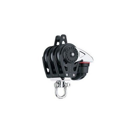 HARKEN - BOZZELLO 40 MM TRIPLO CON STROZZATORE E ARRICAVO TRIPLE CARBO BLOCK WITH CAM CLEAT AND BECKET