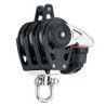 HARKEN - BOZZELLO 40 MM TRIPLO CON STROZZATORE E ARRICAVO TRIPLE CARBO BLOCK WITH CAM CLEAT AND BECKET