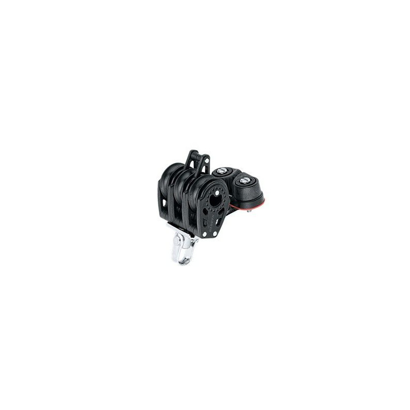 HARKEN - BOZZELLO 29 MM TRIPLO CON STROZZATORE E ARRICAVO TRIPLE BLOCK WITH CAM CLEAT AND BECKET - CARBO
