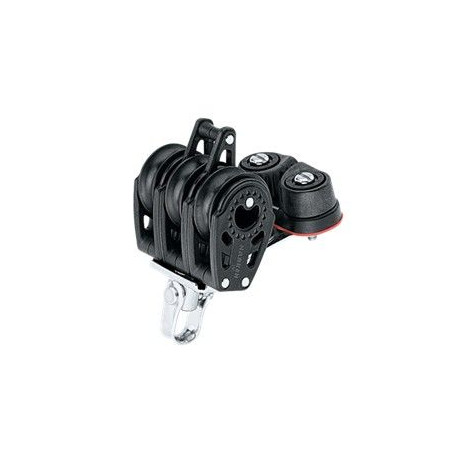 HARKEN - BOZZELLO 29 MM TRIPLO CON STROZZATORE E ARRICAVO TRIPLE BLOCK WITH CAM CLEAT AND BECKET - CARBO