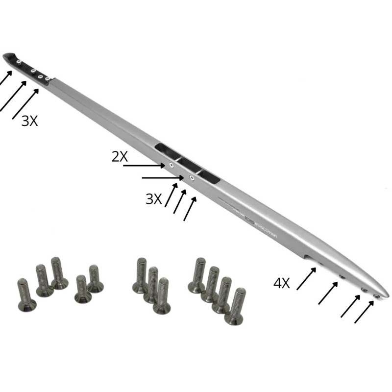 IQ FOIL - SET VITI FUSOLIERA (12x) 4x FRONT - 3x BACK - 3x MAST BOTTOM - 2x MAST SIDE (FEMALE NOT INCLUDED)