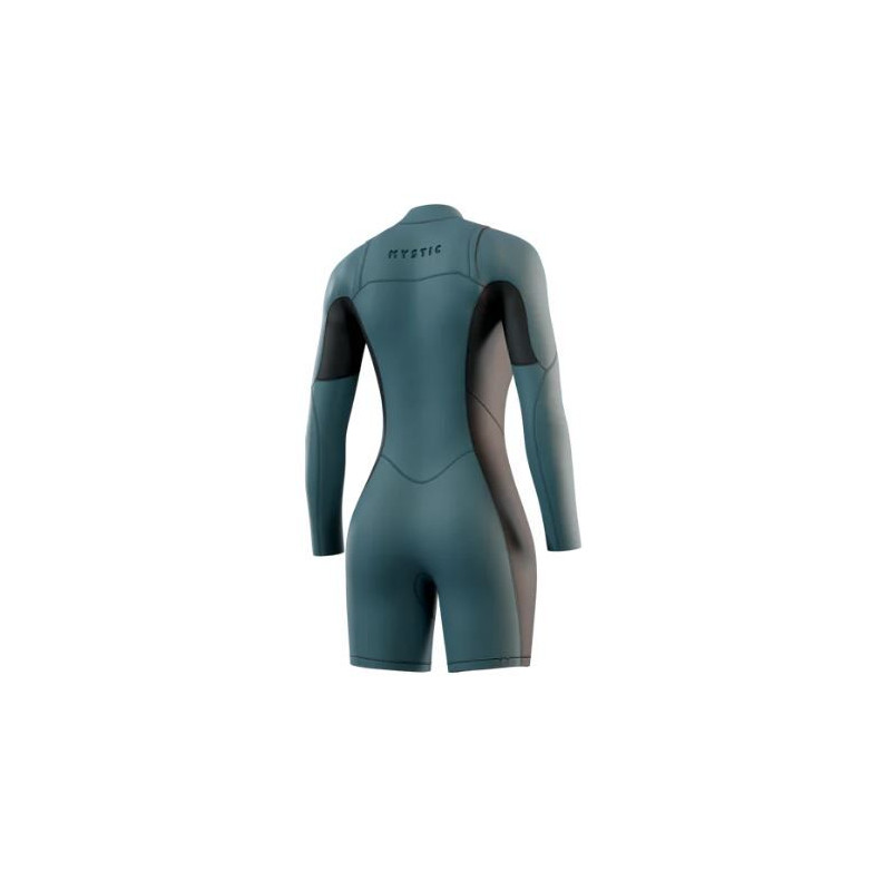 MYSTIC - HAVEN LONGARM SHORTY 3/2 MM FRONT ZIP WOMEN TEAL