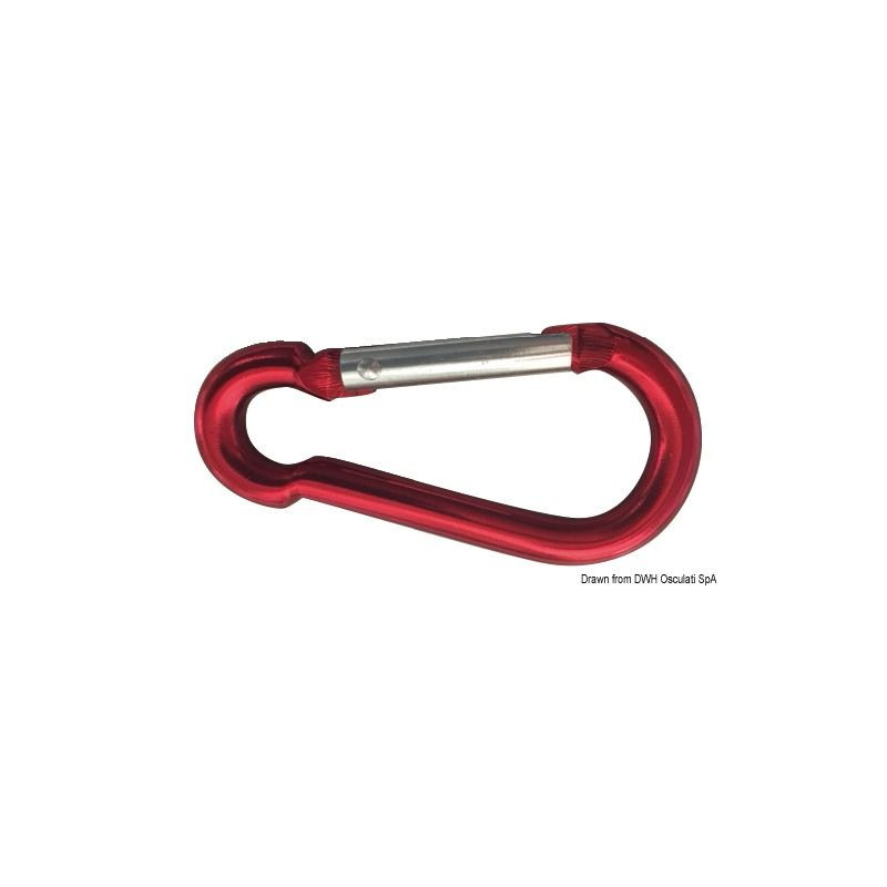 CARABINER IN LIGHT ALLOY L 80 MM.