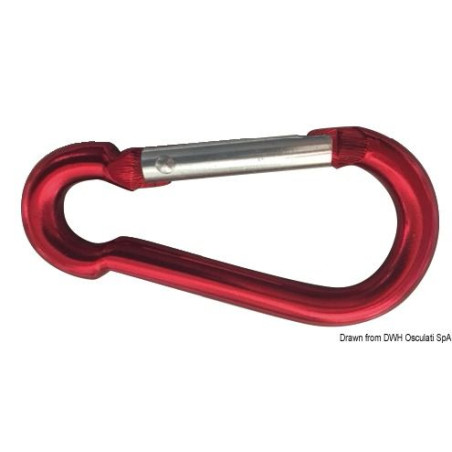 CARABINER IN LIGHT ALLOY L 80 MM.