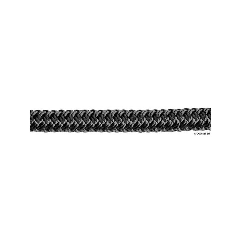 CAVALIERI - MOORING ROPE DOUBLE BRAID HIGH TENACITY BLACK - BY METER