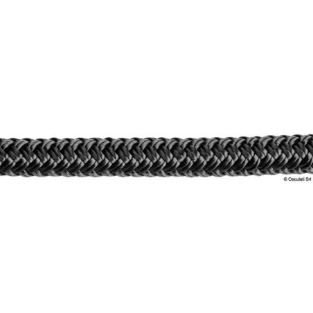 CAVALIERI - MOORING ROPE DOUBLE BRAID HIGH TENACITY BLACK - BY METER
