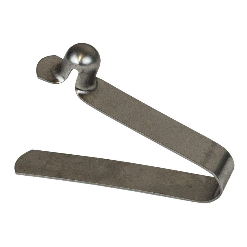 OPTIPARTS - PUSH BUTTON INOX CLIP 8MM FOR TROLLEY