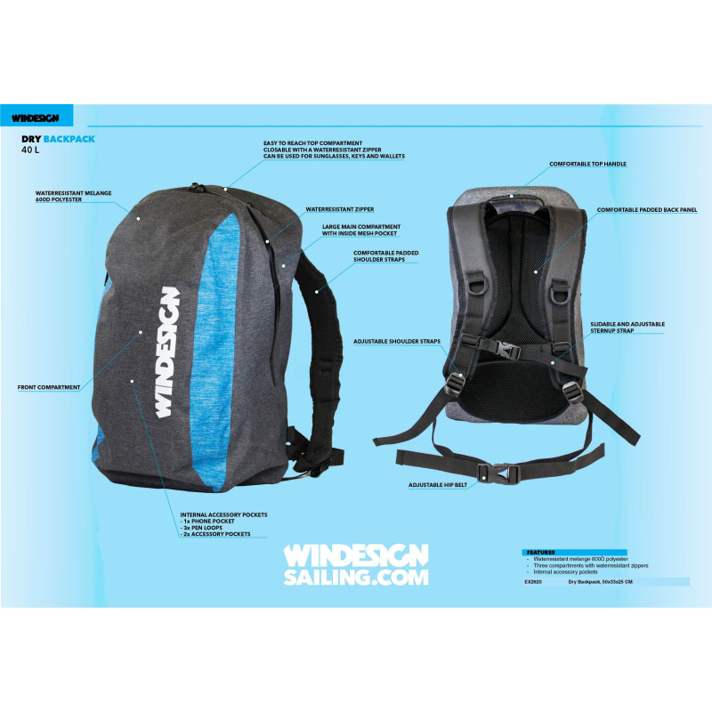 WINDESIGN - BACKPACK, DRY BACKPACK